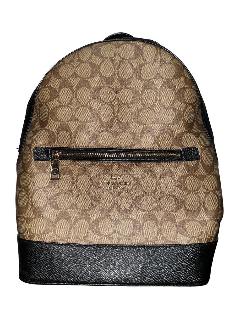 Authentic Coach Kenley Backpack – Signature Canvas Khaki/Black
